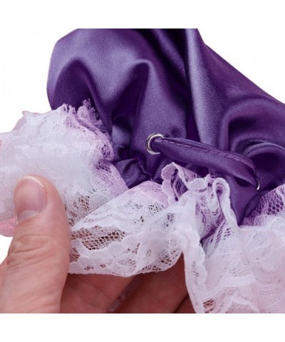 Men's Sissy Satin Lace Bulge Pouch Panties C-String Briefs Crossdress Underwear - Purple - CA19DLN8ELI $24.49 Briefs