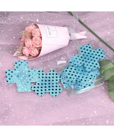 20Pcs Sexy X Pasties Breast Petals Nipple Covers Disposable Adhesive Satin Nipple Stickers Sticky Bra - Sky Blue - CP199KXUTG...