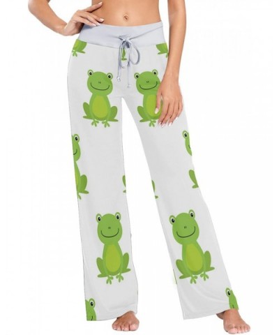 Cute Frogs Women's Pajama Pants Loose Drawstring Lounge Pants Sleepwear - CI19C4ZHT8G $53.95 Bottoms