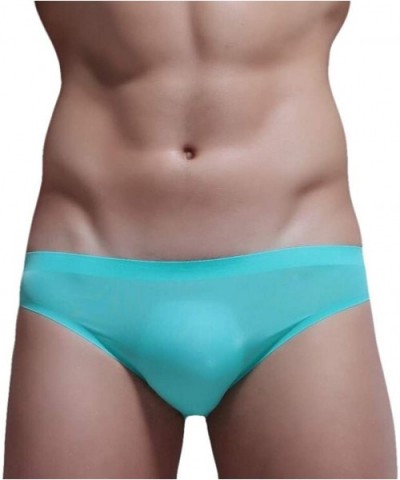 Men Ice Silk Underwear Seamless Low Waist See Through Brief - 2 - CJ19DZ7GA4L $26.28 Briefs