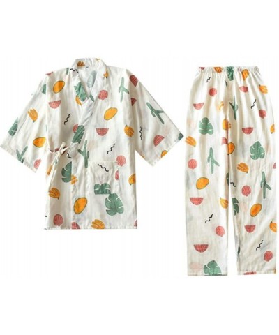 Japanese Women's Robe Cotton Dressing Gown Kimono Pajamas Nightgown[Size L] - Color1090 - CP18GE7TT80 $67.21 Robes