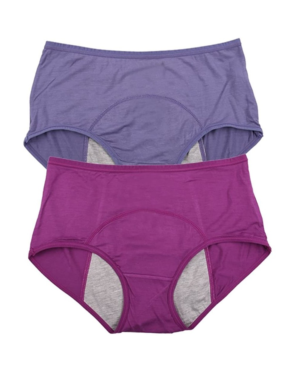 Bamboo Viscose Fiber Brief Menstrual Leakproof Panties Multi Pack US Size XXS-3XL/10 - Purple-blue - C212O1PGQBZ $24.48 Panties