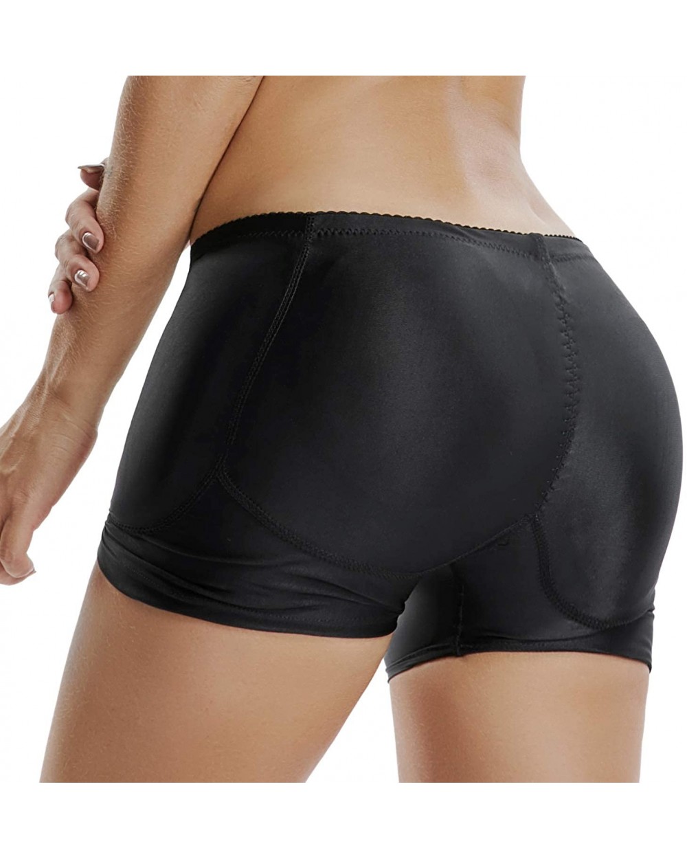 Womens Seamless Butt Lifter Padded Lace Panties Enhancer Underwear - New Black(4 Pads) - CS18T523ANG $26.20 Shapewear