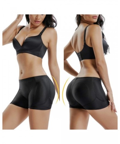 Womens Seamless Butt Lifter Padded Lace Panties Enhancer Underwear - New Black(4 Pads) - CS18T523ANG $26.20 Shapewear