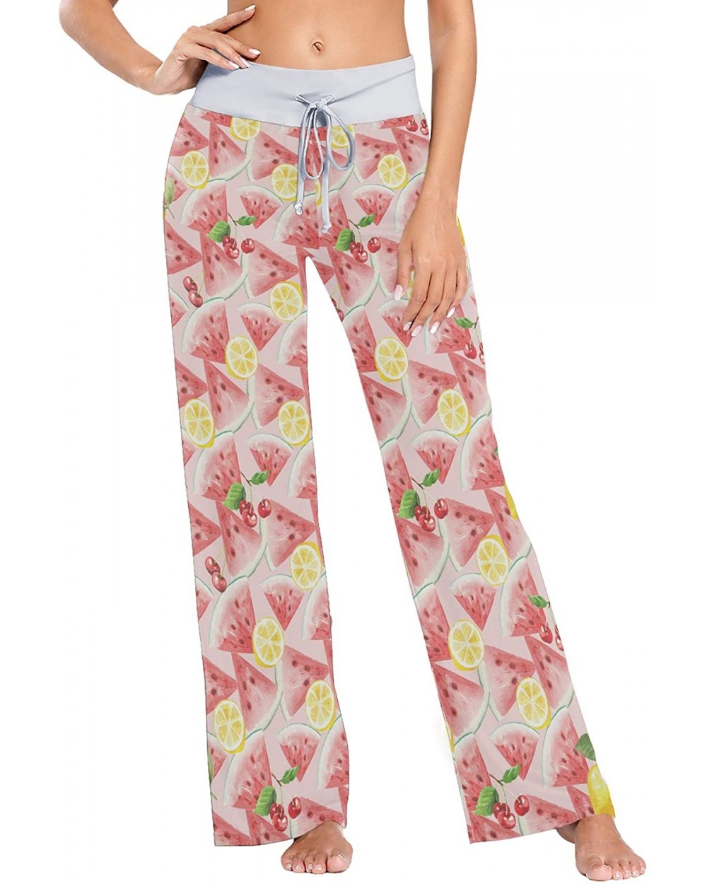 Watermelon and Lemon Women's Pajama Pants Lounge Sleep Wear - Multi - C019CZHHAAX $36.97 Bottoms