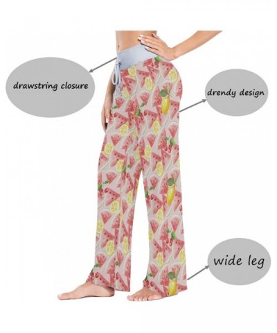 Watermelon and Lemon Women's Pajama Pants Lounge Sleep Wear - Multi - C019CZHHAAX $36.97 Bottoms