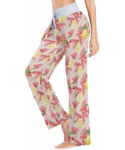 Watermelon and Lemon Women's Pajama Pants Lounge Sleep Wear - Multi - C019CZHHAAX $36.97 Bottoms