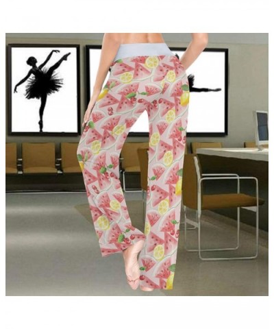 Watermelon and Lemon Women's Pajama Pants Lounge Sleep Wear - Multi - C019CZHHAAX $36.97 Bottoms