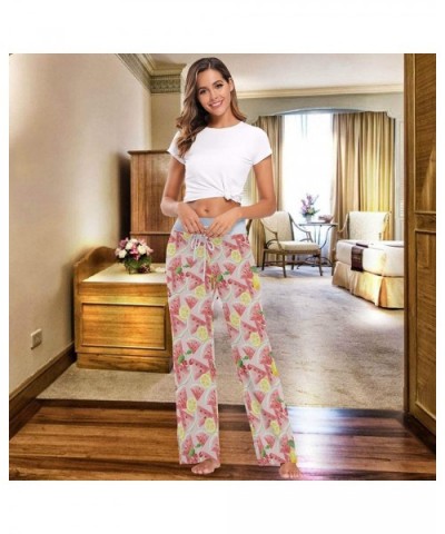 Watermelon and Lemon Women's Pajama Pants Lounge Sleep Wear - Multi - C019CZHHAAX $36.97 Bottoms