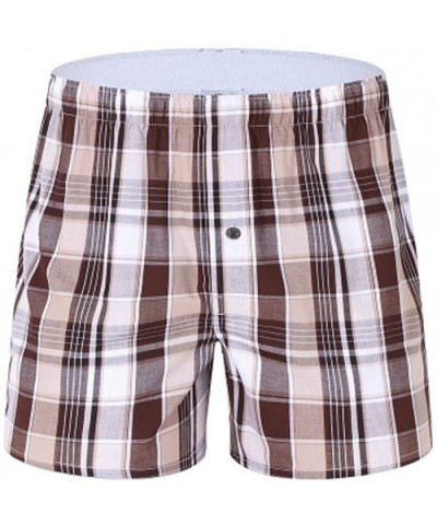 Men's Swimming Trunks Boxer Brief Swim Underwear Plaid Pants Striped Shorts Boxer Briefs Pajama Casual - Khaki - C8196OA6H58 ...