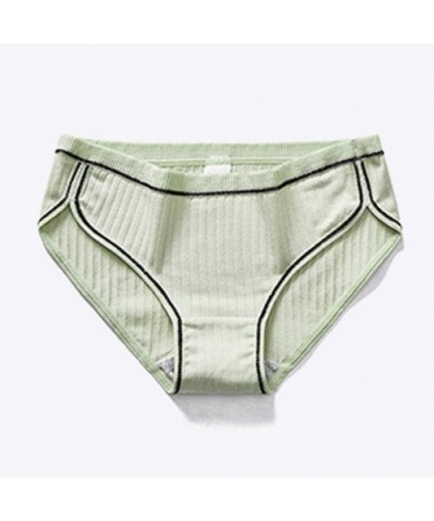 Women Sexy Pure Cotton Knickers Sexy Breathable Thread Underpants Underwear - Green - C718WK9C454 $16.38 Bottoms