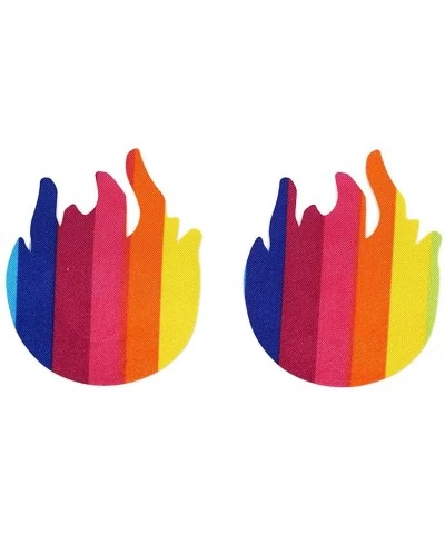 10 Pairs Disposable Women Rainbow Shape Pasties Nipple Cover Lingerie Sticker - 10 Pairs Fire - CP12MAY29AJ $29.21 Accessories