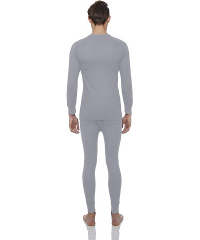 Thermal Underwear for Men Waffle Thermals Men's Base Layer Long John Set - Grey Set (Waffle) - C211L8JS78B $28.43 Thermal Und...