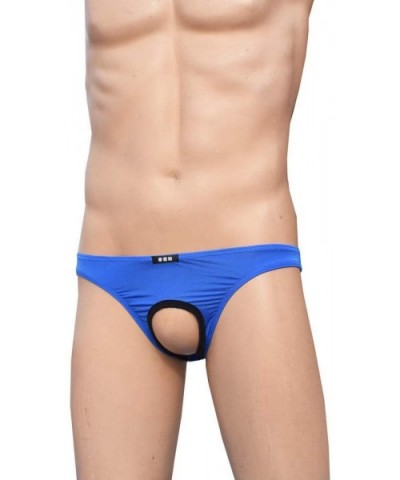 Men's Front Open Men's Underwear Silk Underwear-Black_M - Black - C219DLARRWW $37.31 Briefs