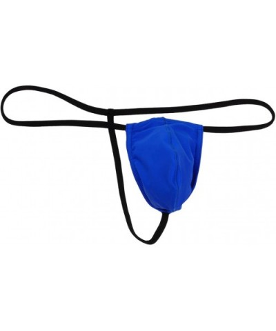 Men's Pouch T-Back Thicken Spandex G-String Gay Underwear Body Thong Nightwear - Blue - CA12N2K0NH3 $13.93 G-Strings & Thongs