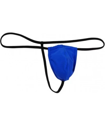 Men's Pouch T-Back Thicken Spandex G-String Gay Underwear Body Thong Nightwear - Blue - CA12N2K0NH3 $13.93 G-Strings & Thongs