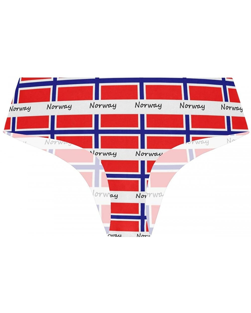 Women Funny Briefs Neon Splatter Soft Invisible Seamless Underwear Panties - Norway Flag - CR18AD4A4XD $18.34 Panties