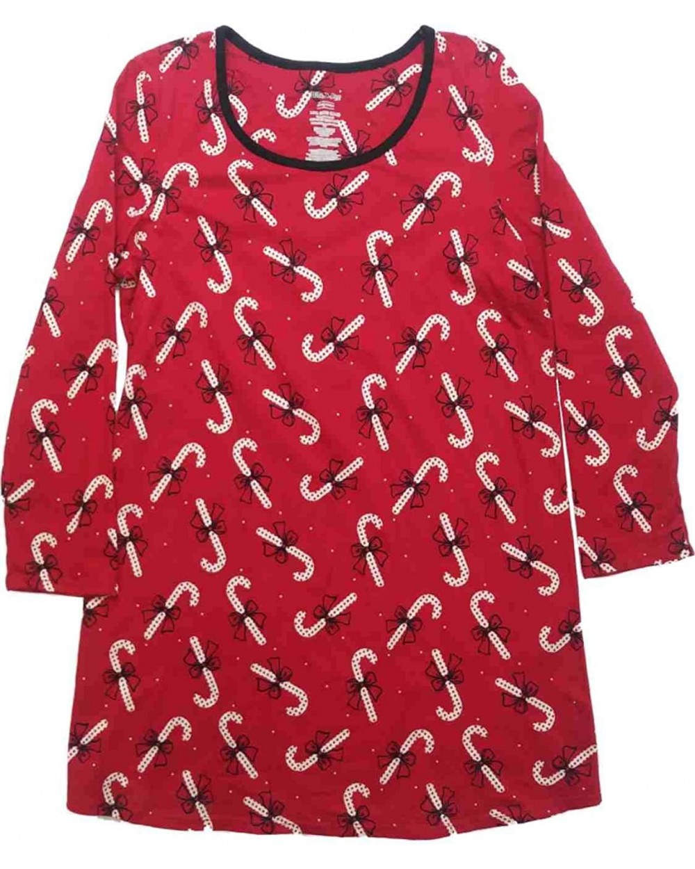 Womens Red Candy Cane Sleep Shirt Christmas Nightgown L/XL - C511ZP3BM29 $37.06 Nightgowns & Sleepshirts