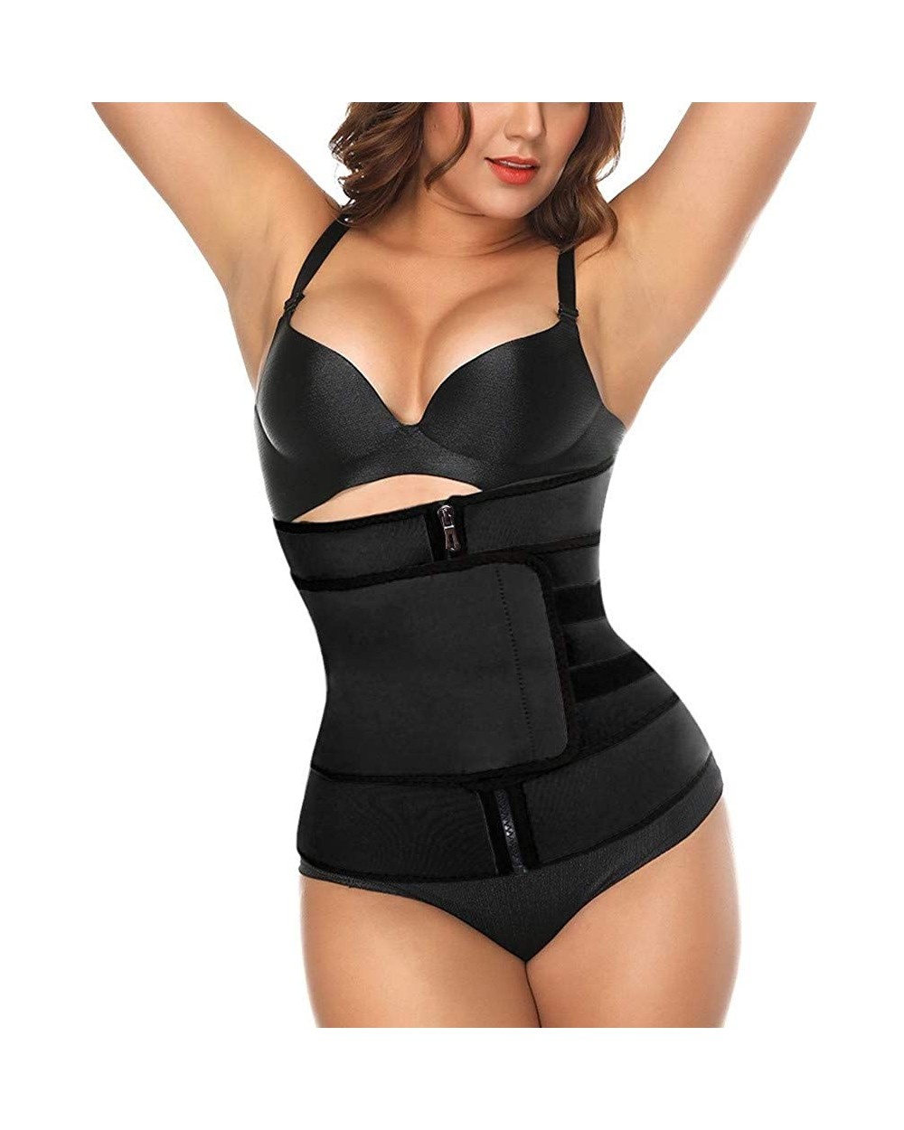 Waist Trainer Women Waist Cincher Trimmer Slimming Body Shaper - B-black - CC1994C5ZHM $37.34 Shapewear