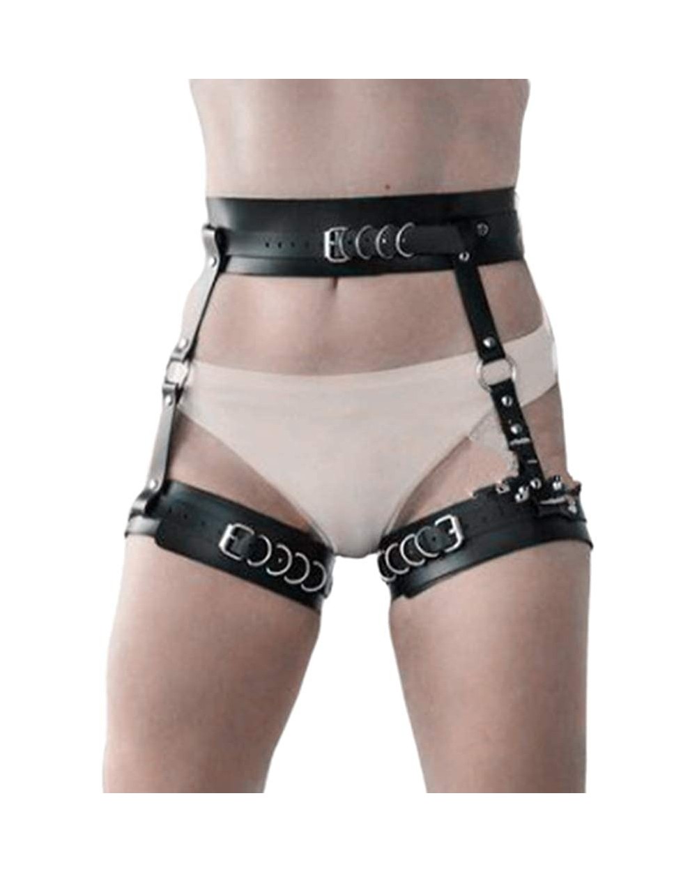 Men Women Faux Leather Belt Waist Leg Ring Garter Erotic Cosplay Props - CI19E40USY6 $42.23 Garters & Garter Belts