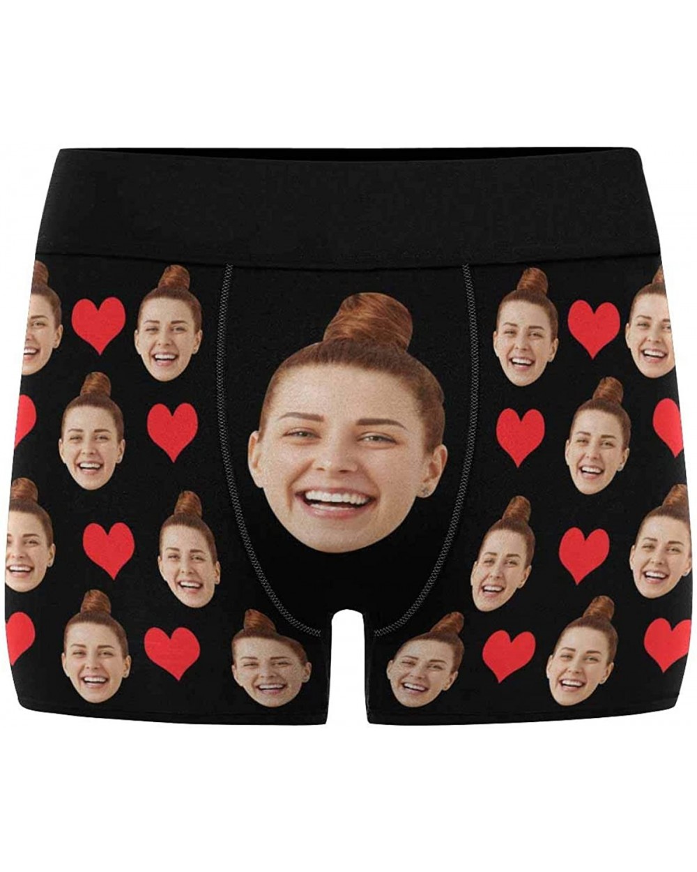 Custom Face Boxers Red Hearts Girlfriends Face White Personalized Face Briefs Underwear for Men - Multi 14 - CS18A4XCZQH $38....