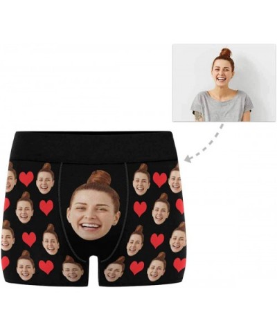 Custom Face Boxers Red Hearts Girlfriends Face White Personalized Face Briefs Underwear for Men - Multi 14 - CS18A4XCZQH $38....