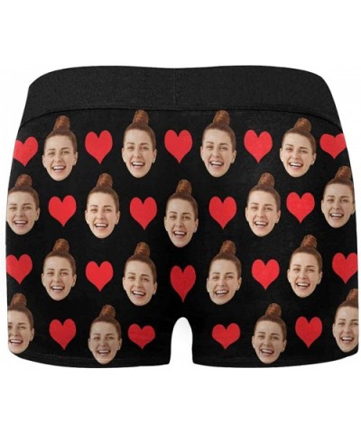 Custom Face Boxers Red Hearts Girlfriends Face White Personalized Face Briefs Underwear for Men - Multi 14 - CS18A4XCZQH $38....