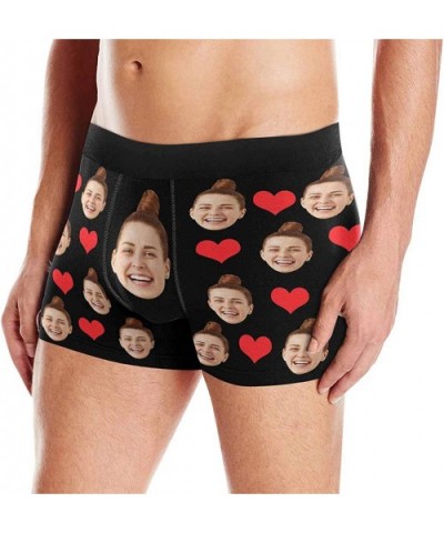 Custom Face Boxers Red Hearts Girlfriends Face White Personalized Face Briefs Underwear for Men - Multi 14 - CS18A4XCZQH $38....