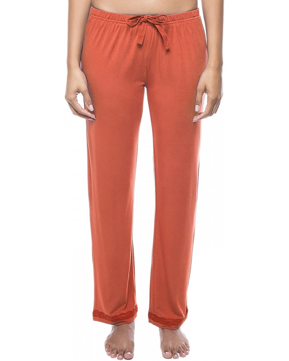 Twin Boat Women's Breezy Night Knit Lounge Pant - Coral - CQ12GF9P2DB $22.13 Bottoms