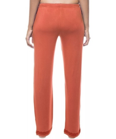 Twin Boat Women's Breezy Night Knit Lounge Pant - Coral - CQ12GF9P2DB $22.13 Bottoms