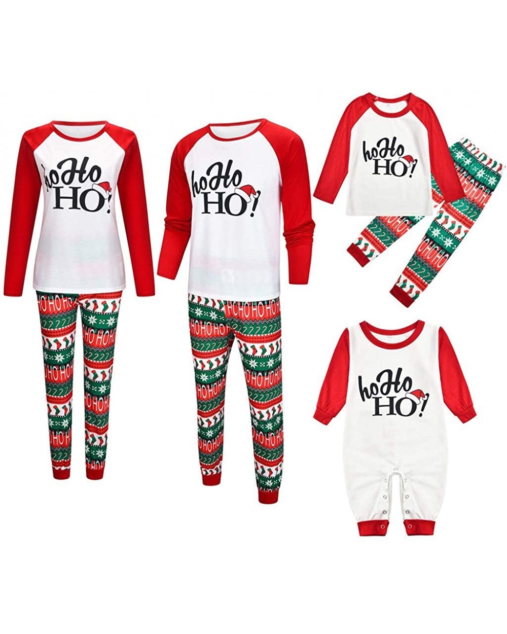 Matching Family Christmas Pajamas Set - Fashion Patchwork Letter Printed Sleepwear - Xmas Pyjamas Pjs - Dad-white - CI19235QH...