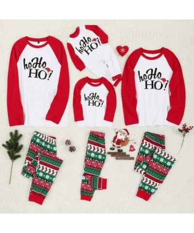 Matching Family Christmas Pajamas Set - Fashion Patchwork Letter Printed Sleepwear - Xmas Pyjamas Pjs - Dad-white - CI19235QH...