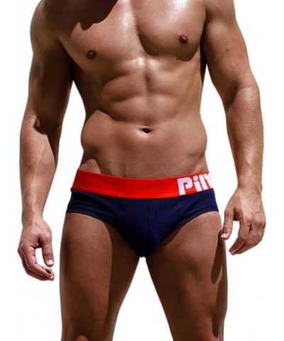 Sexy Men Boxer Underpants- Pink Hero Printed Solid Briefs Soft Cotton Pouch Shorts (XL- Navy) - Navy - CF189OR5Z72 $10.43 Box...