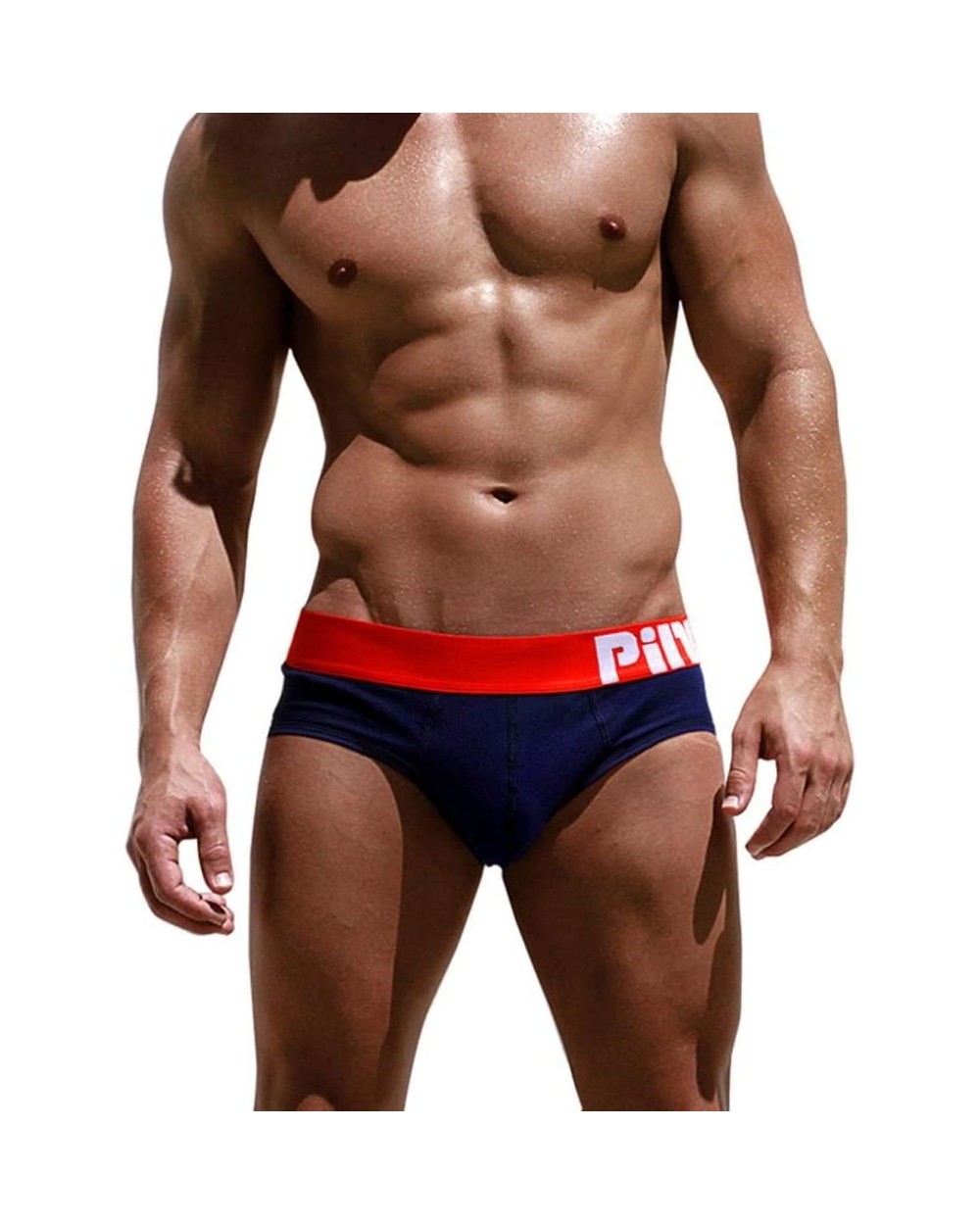 Sexy Men Boxer Underpants- Pink Hero Printed Solid Briefs Soft Cotton Pouch Shorts (XL- Navy) - Navy - CF189OR5Z72 $10.43 Box...