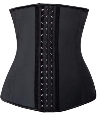 Women Bustiers Latex Waist Trainer Corset Steel Boned Underbust Sexy Body Shapewear - Black - C418SWO379T $66.94 Bustiers & C...