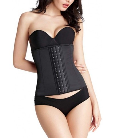 Women Bustiers Latex Waist Trainer Corset Steel Boned Underbust Sexy Body Shapewear - Black - C418SWO379T $66.94 Bustiers & C...