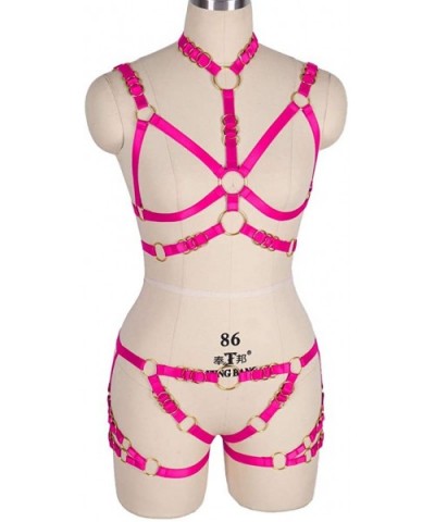 Women's Body Harness Set Carnival Garter Elastic Hollow Top Bra Punk Goth Clothing Accessories Clothing Accessories - Rose Re...