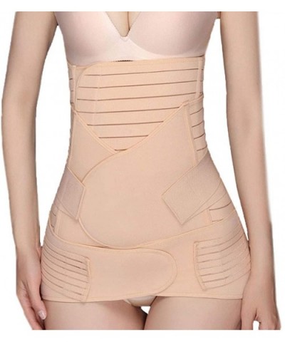 Women's 3 in 1 Postpartum Support Recovery Belly Wrap Waist/Pelvis Belt Shaper Body Shaper Postnatal Shapewear - Khaki - CQ19...