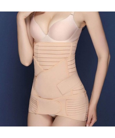 Women's 3 in 1 Postpartum Support Recovery Belly Wrap Waist/Pelvis Belt Shaper Body Shaper Postnatal Shapewear - Khaki - CQ19...