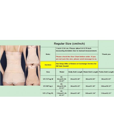 Women's 3 in 1 Postpartum Support Recovery Belly Wrap Waist/Pelvis Belt Shaper Body Shaper Postnatal Shapewear - Khaki - CQ19...