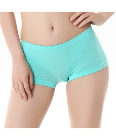 Women Underwear Sexy Quarter Trousers Slim Fit Seamless Underpants Safety Pant - Mint Green - CG18WZQQ7RM $15.79 Slips