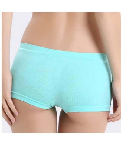 Women Underwear Sexy Quarter Trousers Slim Fit Seamless Underpants Safety Pant - Mint Green - CG18WZQQ7RM $15.79 Slips