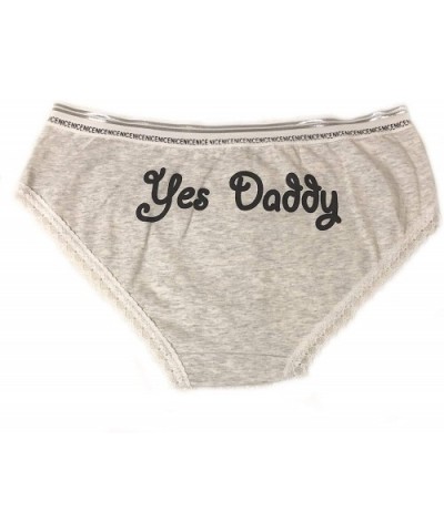 Cotton Panty with Lace Yes Daddy Hipster Cheeky Panty - Bfgrey - C619082TY39 $23.49 Panties