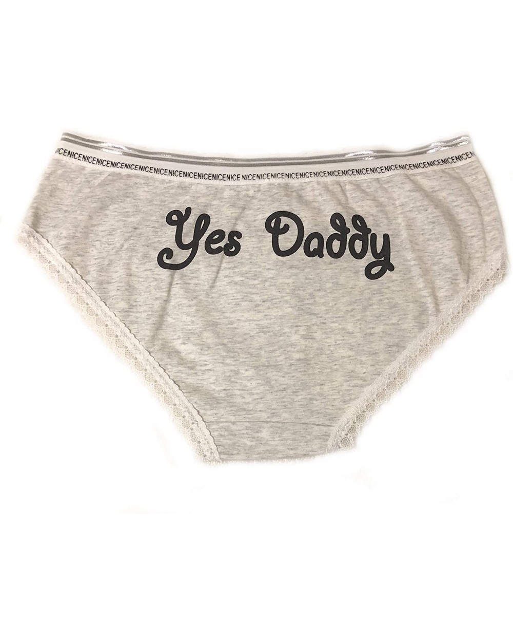 Cotton Panty with Lace Yes Daddy Hipster Cheeky Panty - Bfgrey - C619082TY39 $23.49 Panties