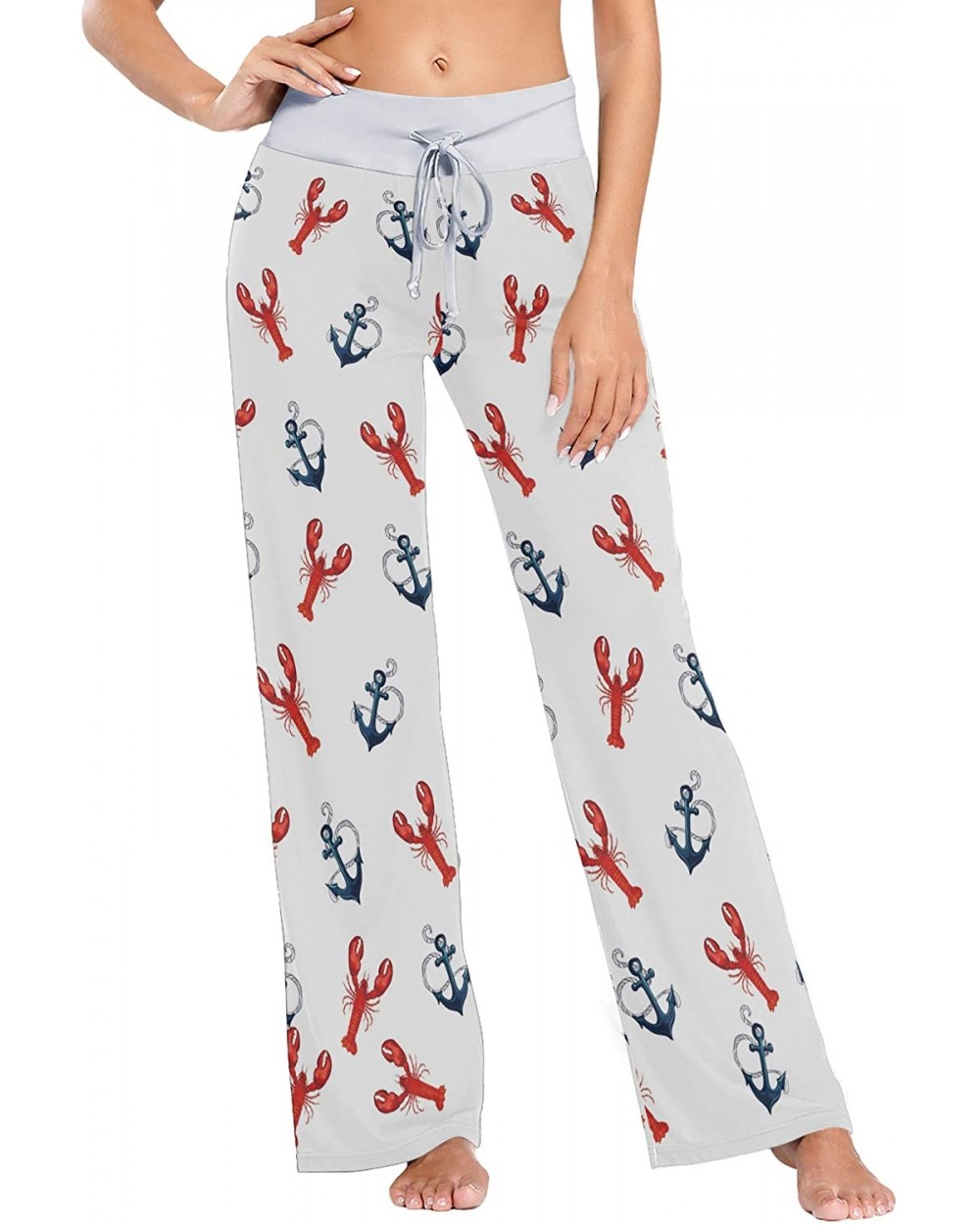 Women's Loose Casual Comfy Pajama Pants Drawstring Palazzo Wide Leg Lounge Pants - Color23 - CW197EHYZSZ $42.89 Bottoms