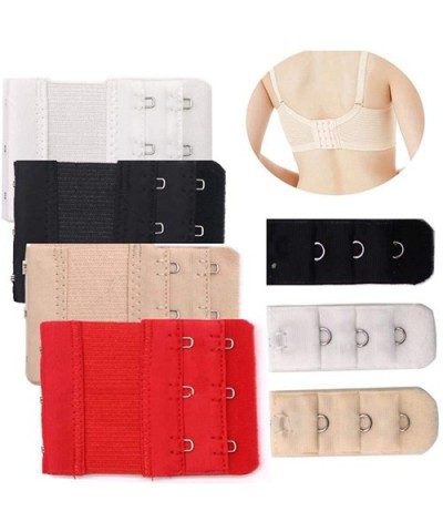 Ladies Women Underwear Bra Extender Nylon Clasp Extension Soft Elastic Band Extenders Hooks Intimates Accessories - 4pcs Colo...