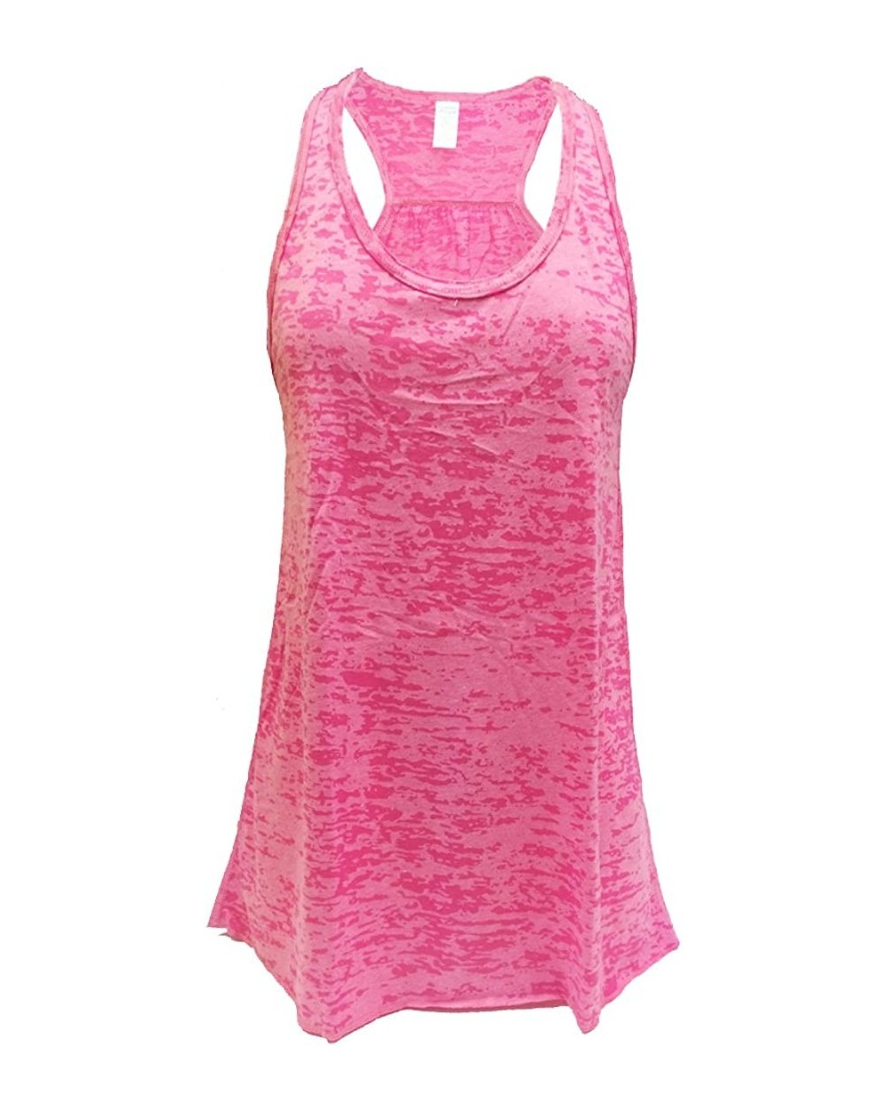 Flowy Racerback Tank Top- Burnout Colors- Regular and Plus Sizes - Pink - C0123F97BKV $22.18 Camisoles & Tanks