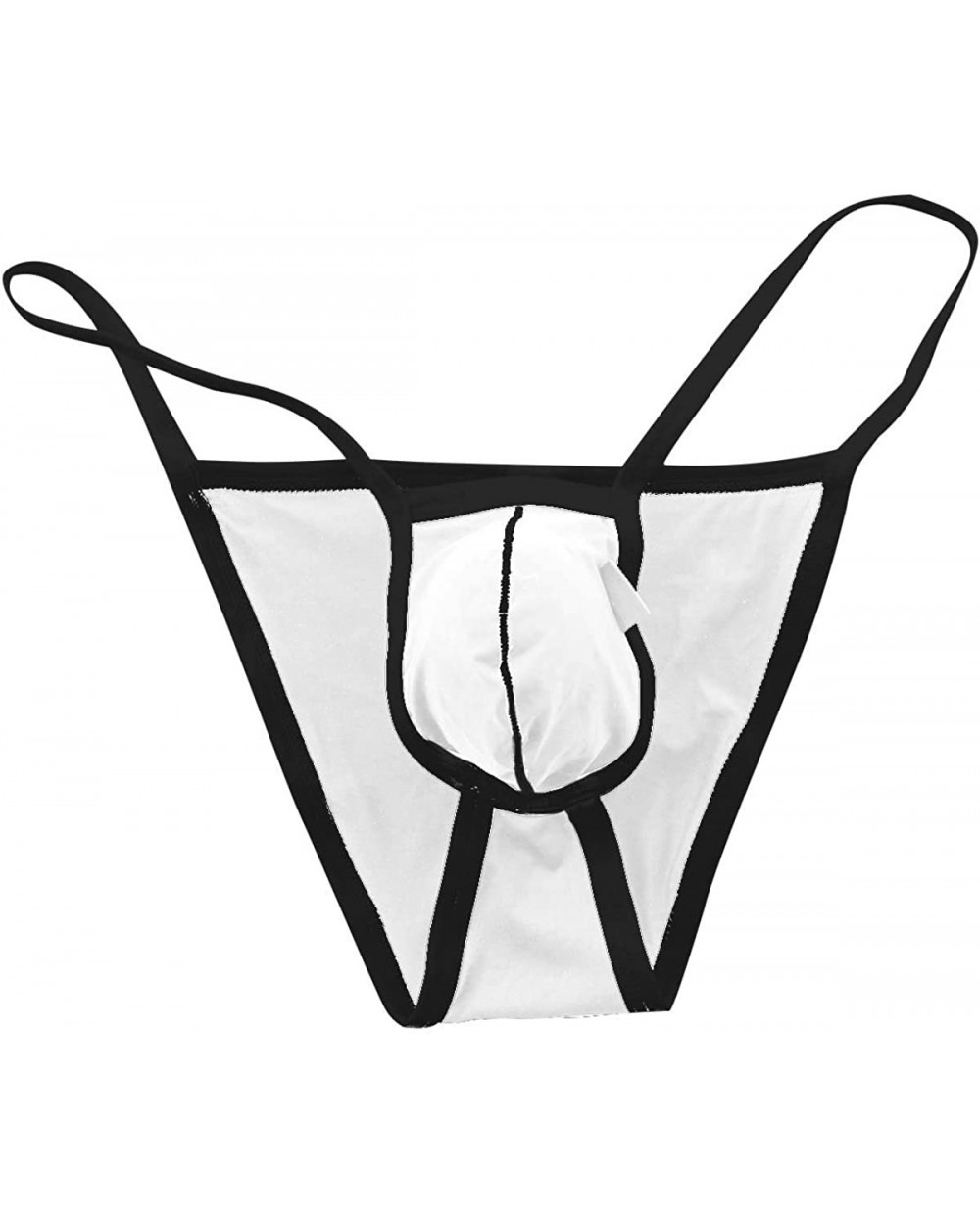 Men's Low Rise Micro Bulge Pouch Mini G-String Thongs Bikini Briefs Underwear - White - CQ197Y6NZ65 $27.30 G-Strings & Thongs