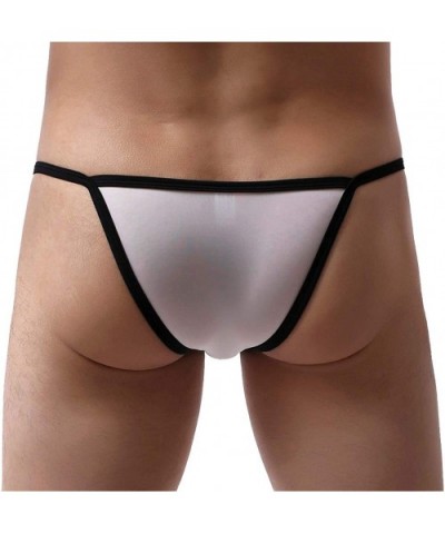 Men's Low Rise Micro Bulge Pouch Mini G-String Thongs Bikini Briefs Underwear - White - CQ197Y6NZ65 $27.30 G-Strings & Thongs