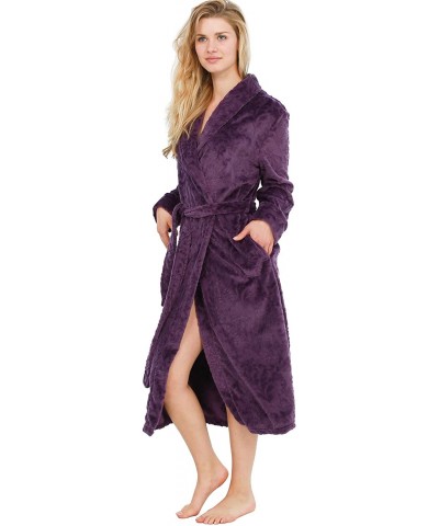 Women's Bathrobe Sleepwear Soft Comfortable Spa Robe Loungewear - Grapeseed - C218AWUZLC6 $46.52 Robes
